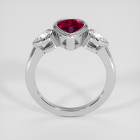 1.51 Ct. Purplish Red Ruby Ring, 14K White Gold 3