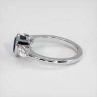 1.22 Ct. Greyish Blue Sapphire Ring, 14K White Gold 4