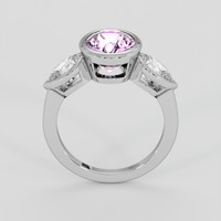 3.50 Ct. Purplish Pink Sapphire Ring, 14K White Gold 3