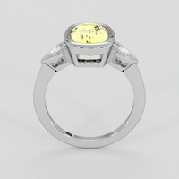 3.02 Ct. Yellow Sapphire Ring, 14K White Gold 3