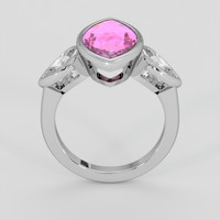 2.98 Ct. Pink Sapphire Ring, 14K White Gold 3