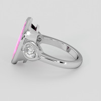 2.98 Ct. Pink Sapphire Ring, 14K White Gold 4