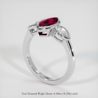 1.24 Ct. Ruby Ring, 18K White Gold 2