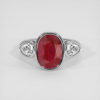 5.03 Ct. Ruby Ring, 18K White Gold 1