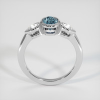 1.22 Ct. Greyish Blue Sapphire Ring, 18K White Gold 3