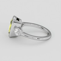3.02 Ct. Yellow Sapphire Ring, 18K White Gold 4