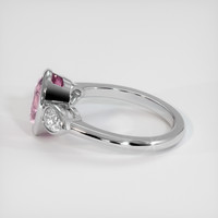 1.75 Ct. Pink Sapphire Ring, 18K White Gold 4