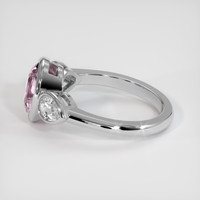 1.58 Ct. Pink Sapphire Ring, 18K White Gold 4