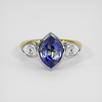3.41 Ct. Bi Color Sapphire Ring, 18K White & Yellow 1