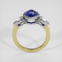 3.41 Ct. Bi Color Sapphire Ring, 18K White & Yellow 3