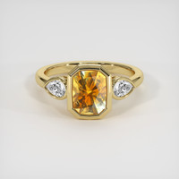 2.18 Ct. Bi Color Sapphire Ring, 14K Yellow Gold 1