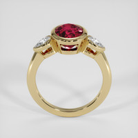 3.24 Ct. Red Garnet Ring, 14K Yellow Gold 3