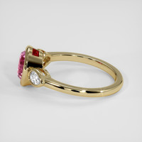 2.12 Ct. Purplish Pink Sapphire Ring, 14K Yellow Gold 4