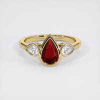 1.01 Ct. Ruby Ring, 14K Yellow Gold 1
