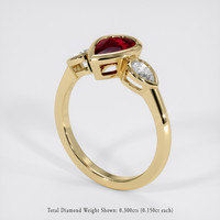 1.01 Ct. Ruby Ring, 14K Yellow Gold 2