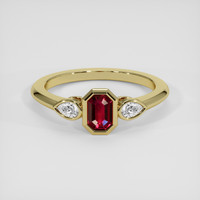 0.70 Ct. Ruby Ring, 14K Yellow Gold 1