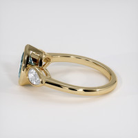0.91 Ct. Greyish Blue Sapphire Ring, 14K Yellow Gold 4