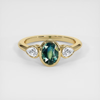 2.00 Ct. Bi Color Sapphire Ring, 14K Yellow Gold 1