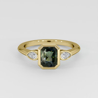 2.07 Ct. Bi Color Sapphire Ring, 14K Yellow Gold 1