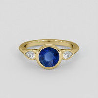 1.57 Ct. Blue Sapphire Ring, 14K Yellow Gold 1