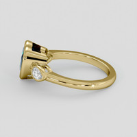 2.40 Ct. Greenish Blue Sapphire Ring, 14K Yellow Gold 4