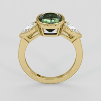 3.22 Ct. Green Sapphire Ring, 14K Yellow Gold 3