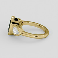 3.22 Ct. Green Sapphire Ring, 14K Yellow Gold 4