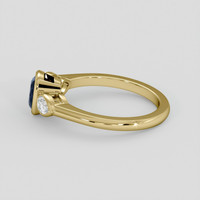 0.72 Ct. Greenish Blue Sapphire Ring, 18K Yellow Gold 4