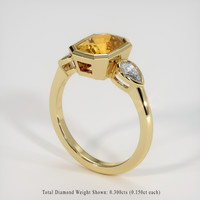 2.18 Ct. Bi Color Sapphire Ring, 18K Yellow Gold 2