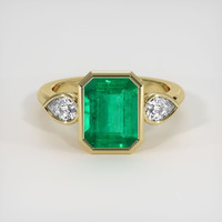 2.36 Ct. Emerald Ring, 18K Yellow Gold 1