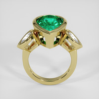 6.90 Ct. Emerald Ring, 18K Yellow Gold 3