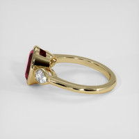3.24 Ct. Red Garnet Ring, 18K Yellow Gold 4