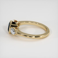 0.84 Ct. Greenish Blue Sapphire Ring, 18K Yellow Gold 4