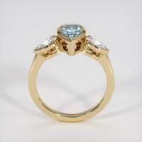 0.91 Ct. Greyish Blue Sapphire Ring, 18K Yellow Gold 3