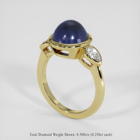 5.48 Ct. Blue Sapphire Ring, 18K Yellow Gold 2