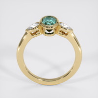 1.39 Ct. Bluish Green Sapphire Ring, 18K Yellow Gold 3