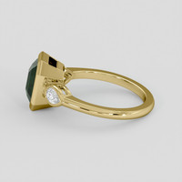 3.66 Ct. Green Sapphire Ring, 18K Yellow Gold 4