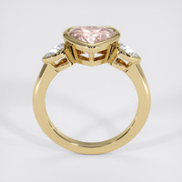 2.77 Ct. Peach Sapphire Ring, 18K Yellow Gold 3