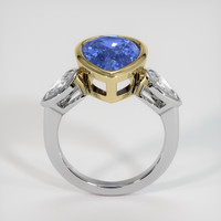 7.16 Ct. Blue Sapphire Ring, 14K Yellow & White 3