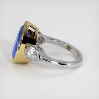 7.16 Ct. Blue Sapphire Ring, 14K Yellow & White 4
