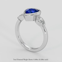 1.62 Ct. Blue Sapphire Ring, Platinum 950 2