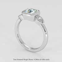 1.43 Ct. Bi Color Sapphire Ring, Platinum 950 2