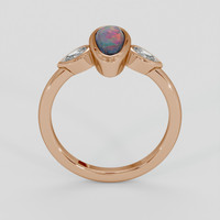 0.90 Ct. Multi Color Opal Ring, 14K Rose Gold 3