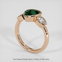 1.99 Ct. Bluish Green Sapphire Ring, 14K Rose Gold 2