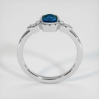 1.13 Ct. Greenish Blue Sapphire Ring, 10K White Gold 3