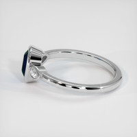 1.13 Ct. Greenish Blue Sapphire Ring, 10K White Gold 4