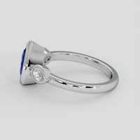 1.62 Ct. Blue Sapphire Ring, 14K White Gold 4