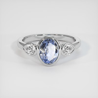 1.79 Ct. Bi Color Sapphire Ring, 14K White Gold 1