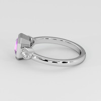 1.18 Ct. Purplish Pink Sapphire Ring, 14K White Gold 4