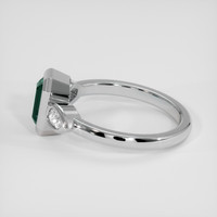 1.08 Ct. Bluish Green Sapphire Ring, 14K White Gold 4